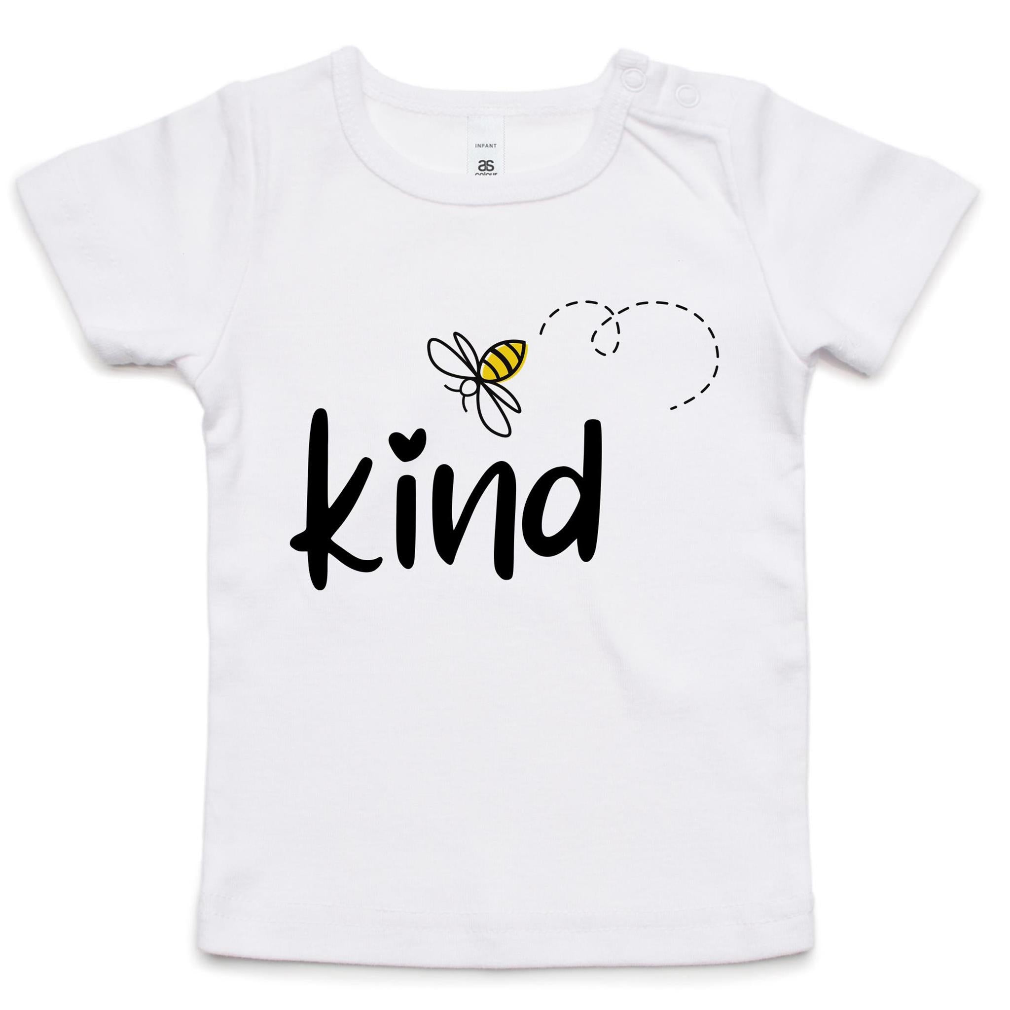 Bee Kind - Baby T-shirt White Baby T-shirt Printed In Australia