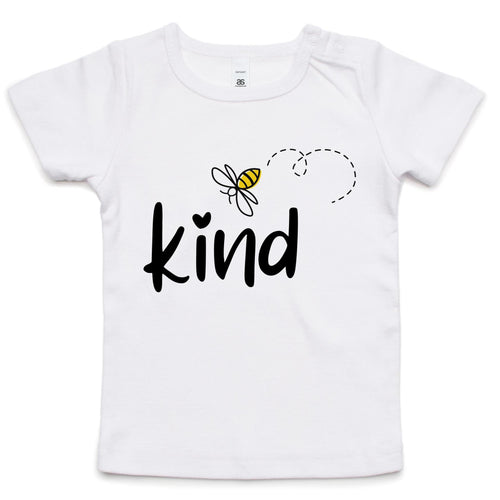 Bee Kind - Baby T-shirt White Baby T-shirt Printed In Australia