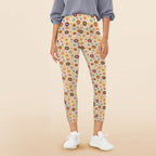 Abstract Floral Women's High Waist Pockets Yoga Leggings