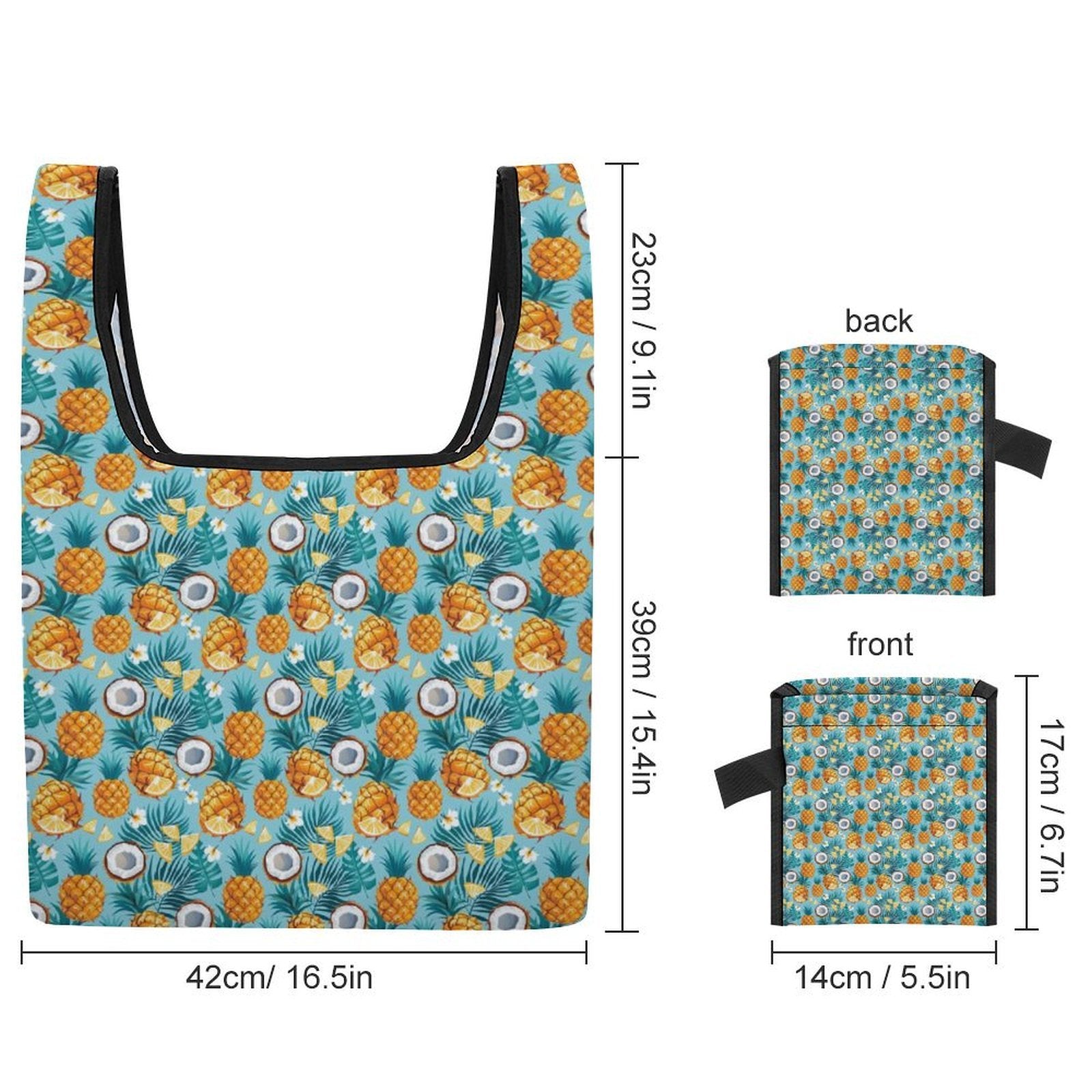 Pineapple Coconut Foldable Shopping Bag