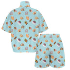 Classic Aussie Food Icons Women's Windbreaker Short Set