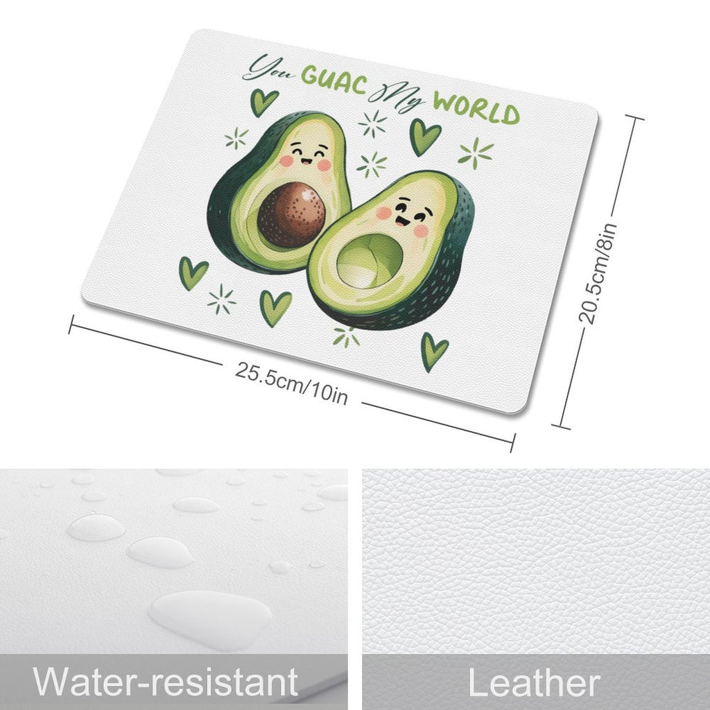 Avocado, You Guac My World Leather Mouse Pad Leather Mouse Pad Food Printed Offshore