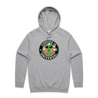 Coffee Is Universal, Alien - Mens Hoodie Grey Marle Mens Hoodie Coffee Printed In Australia Sci Fi