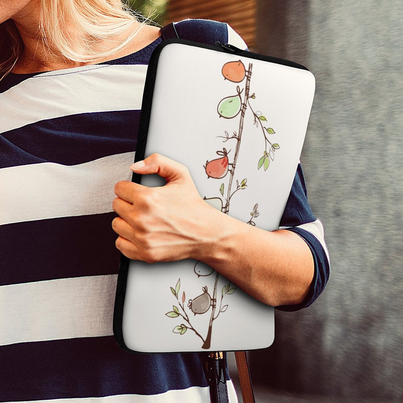 Birds On A Branch Laptop Sleeve (Multiple Sizes) Laptop Sleeve animal Birds Printed Offshore