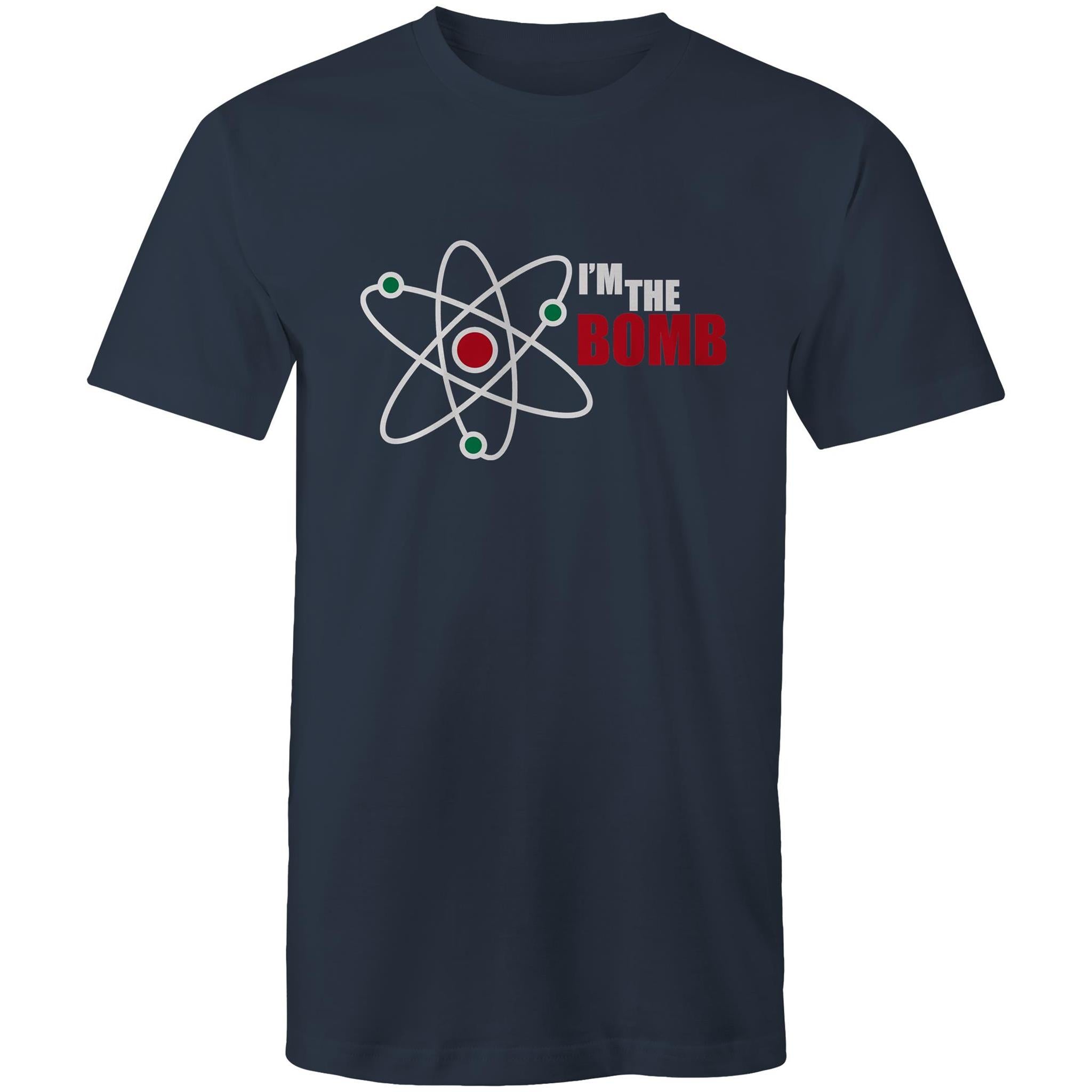 Atom, I'm The Bomb - Mens T-Shirt Navy Mens T-shirt Printed In Australia Science