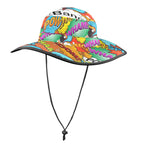 Comic Book 2 Wide Brim Bucket Hat Wide Brim Bucket Hat comic Printed Offshore
