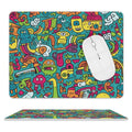Crazy Creatures Leather Mouse Pad white One size Leather Mouse Pad Printed Offshore Sci Fi
