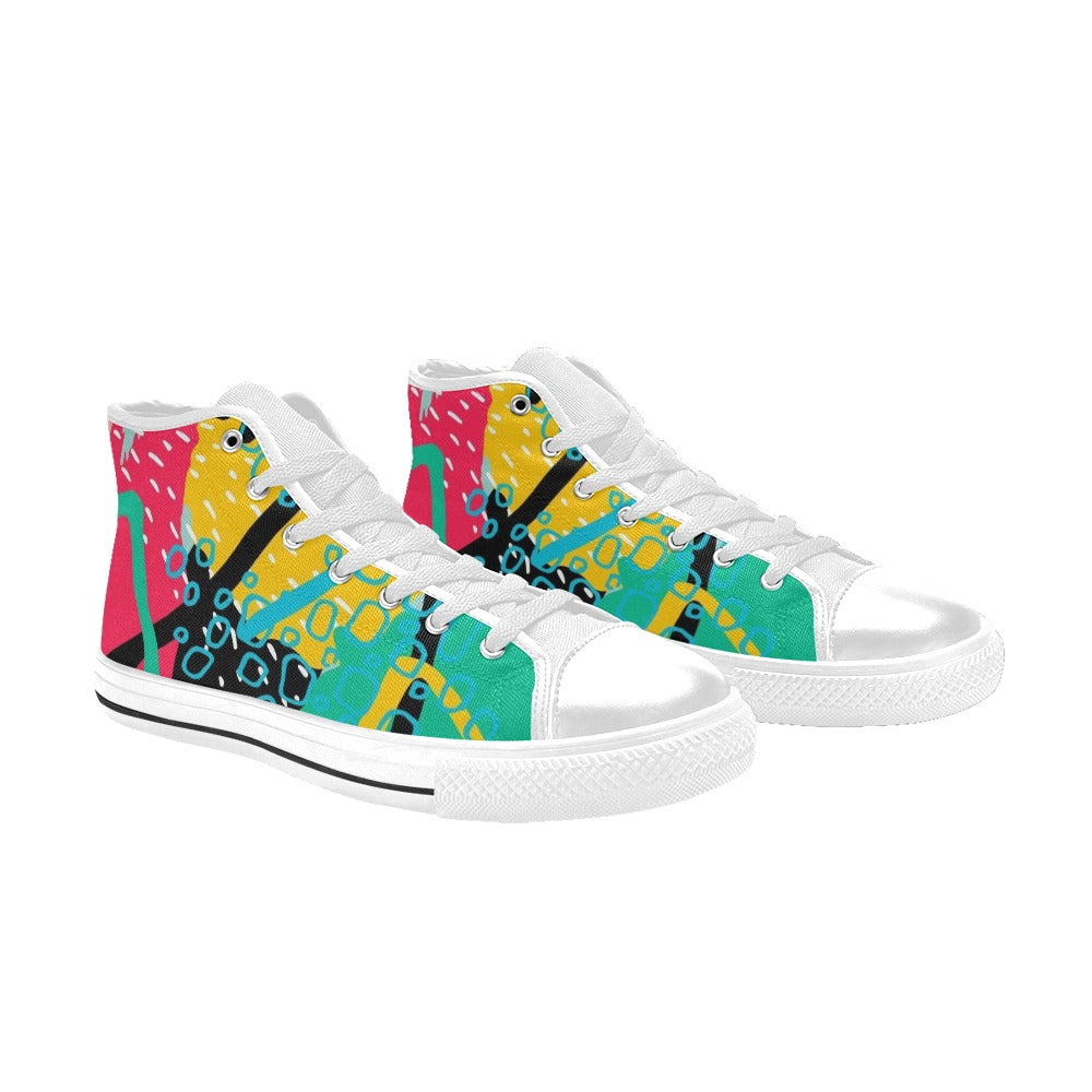 Bright And Colourful - Men's High Top Canvas Shoes