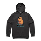 Just Be Cool, Capybara - Mens Hoodie Coal Mens Hoodie animal Printed In Australia