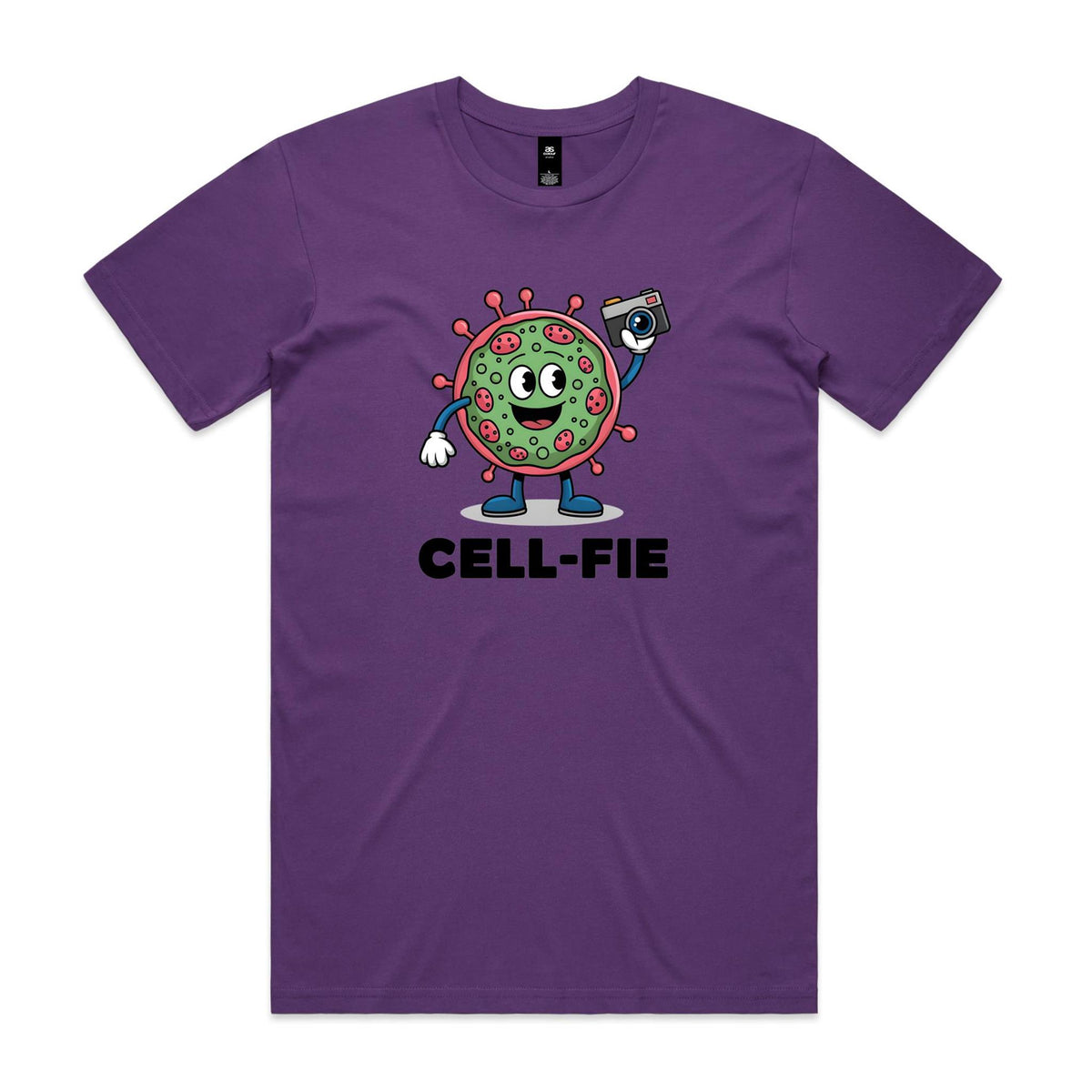 Cell-fie Cell Selfie Men's AS Colour T-shirt Purple Mens T-shirt Printed In Australia Science
