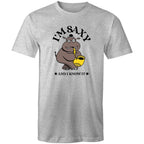 I'm Saxy And I Know It, Saxophone Hippo - Mens T-Shirt Grey Marle Mens T-shirt animal Music Printed In Australia