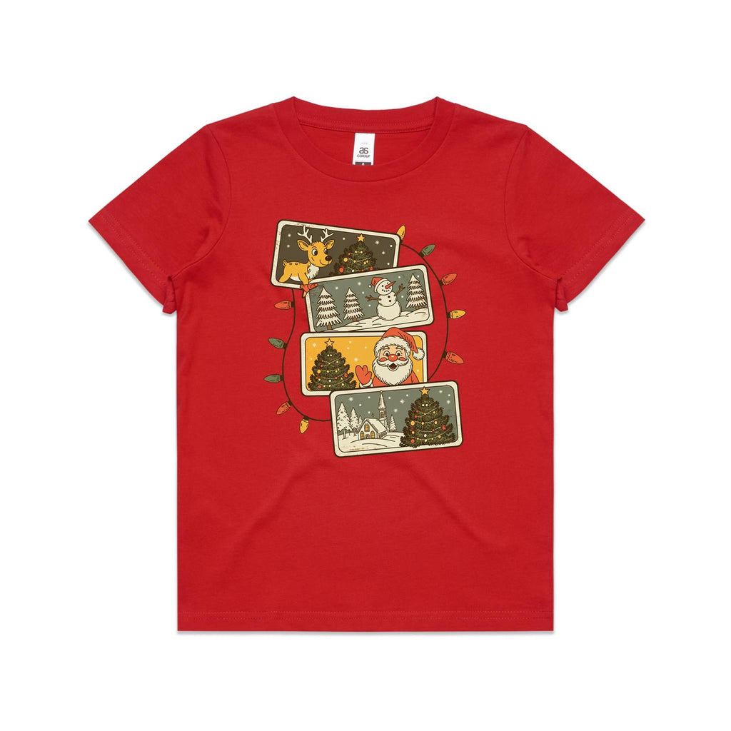 Retro Christmas Cards - Kids Youth T-shirt