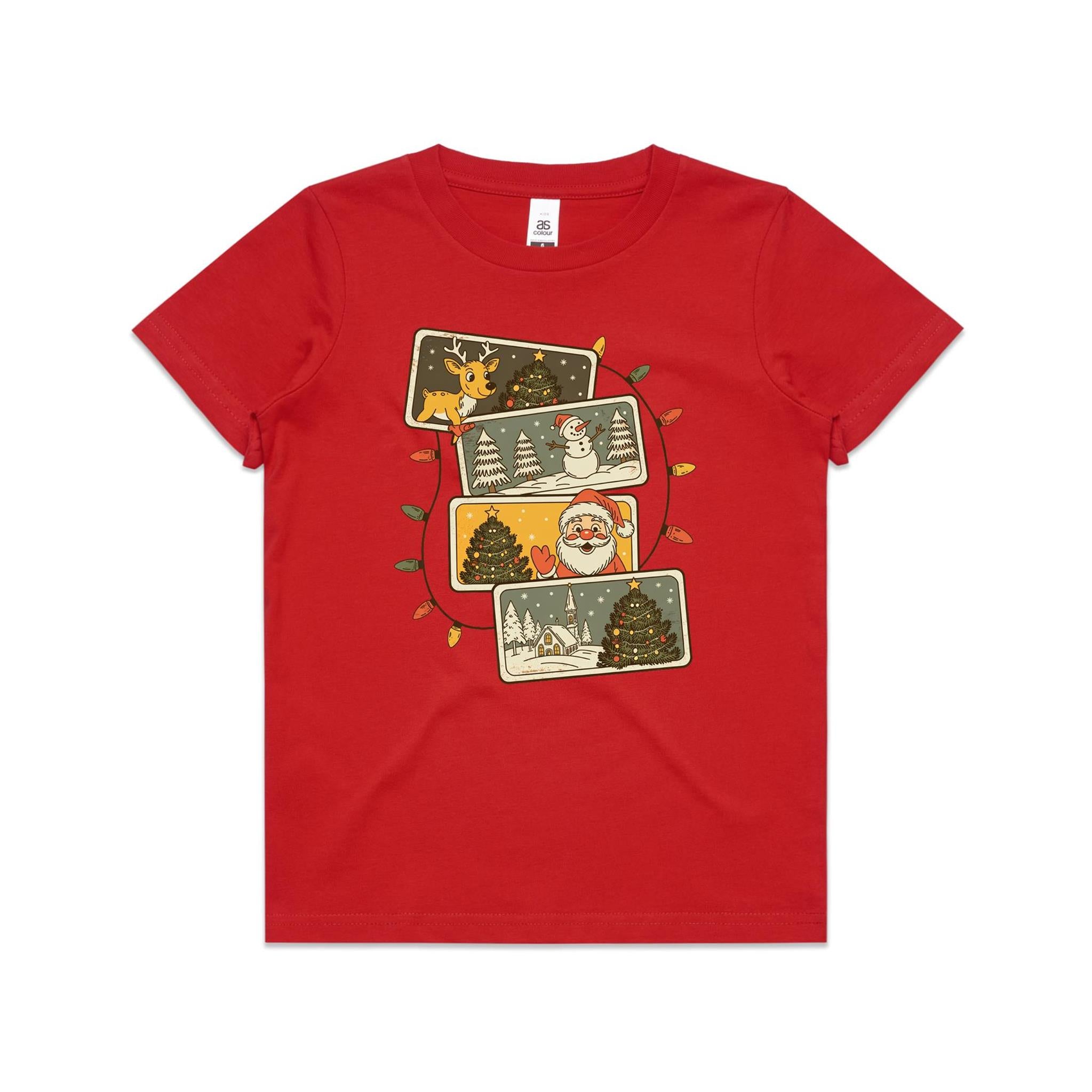 Retro Christmas Cards - Kids Youth T-shirt