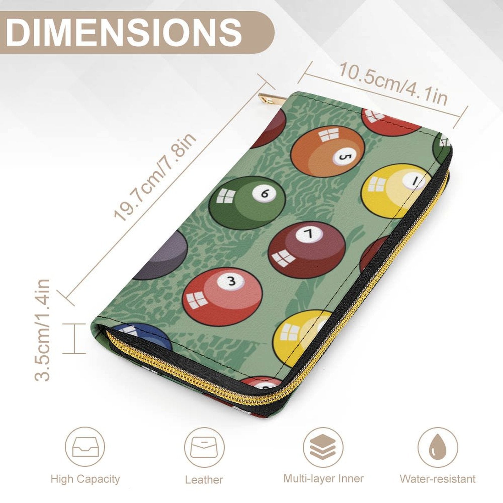 Pool Balls -  PU Leather Wallet