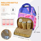 Pink Swirl - Multi-Function Backpack, Nappy / Diaper Bag