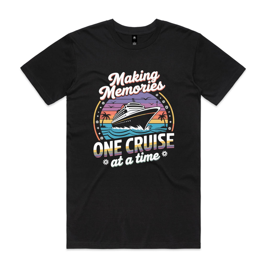 Making Memories, One Cruise At A Time Mens Cruise T-shirt Black Mens Cruise T-shirt Cruise Printed In Australia