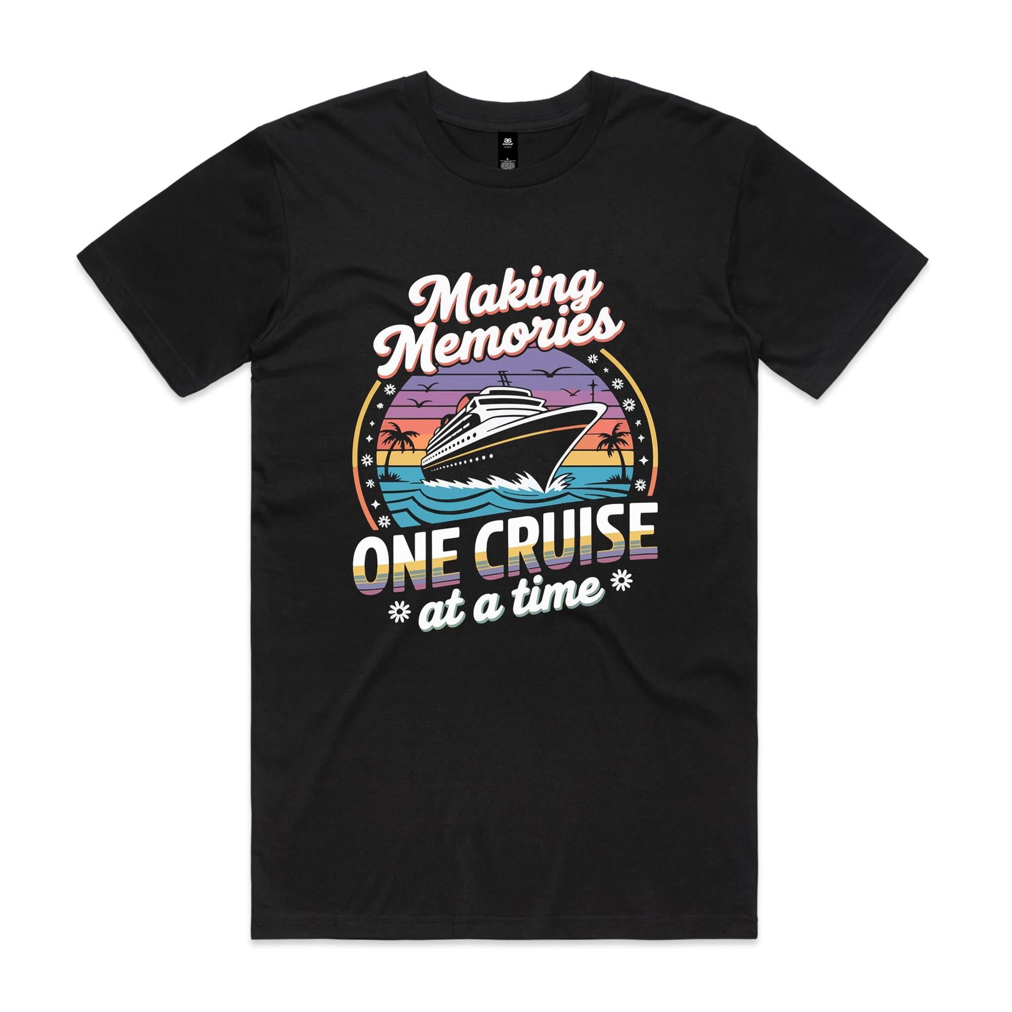Making Memories, One Cruise At A Time Mens Cruise T-shirt Black Mens Cruise T-shirt Cruise Printed In Australia