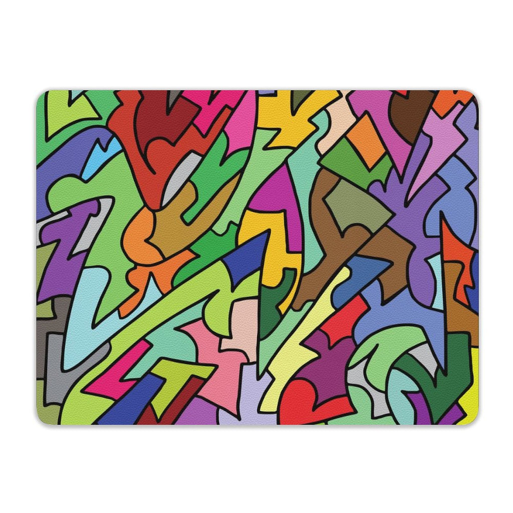Bright Abstract Leather Mouse Pad Leather Mouse Pad Printed Offshore