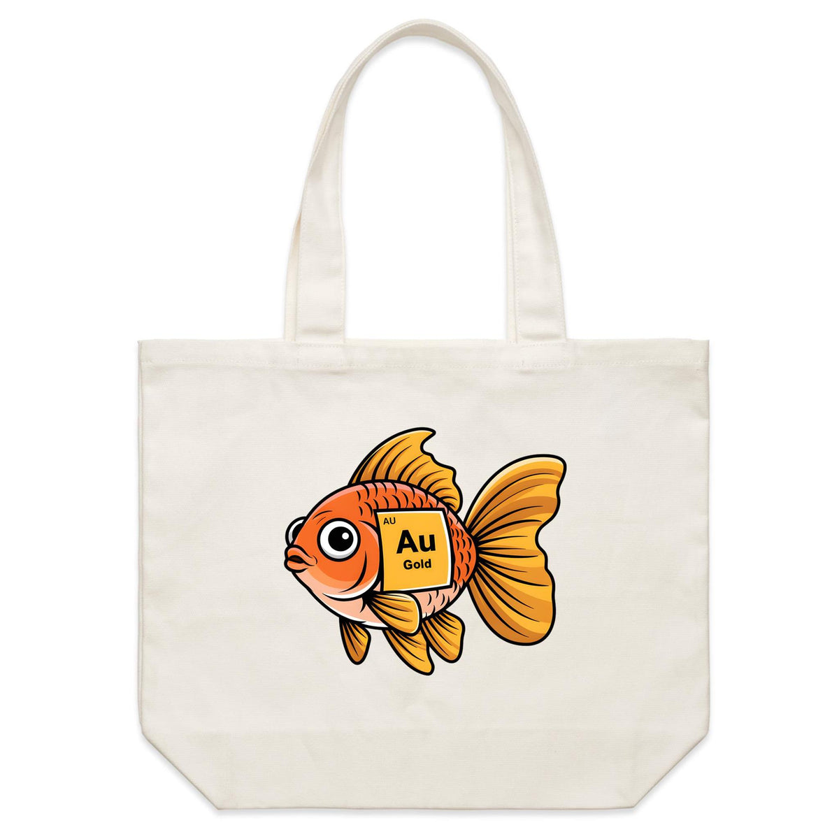Gold Fish Periodic Table Shoulder Canvas Tote Bag