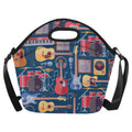 Music Instruments Neoprene Lunch Bag/Large (Model 1669) One Size Neoprene Lunch Bag Music Printed Offshore