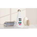 Drink Your Freakin Water - White 17oz Stainless Steel Water Bottle Personalised Water Bottle customise Globally Fulfilled Name personalise