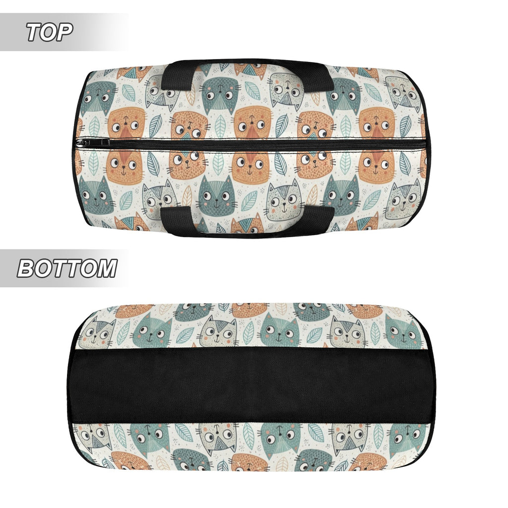 Cute Cat Faces Duffle Bag Duffle Bag Printed Offshore
