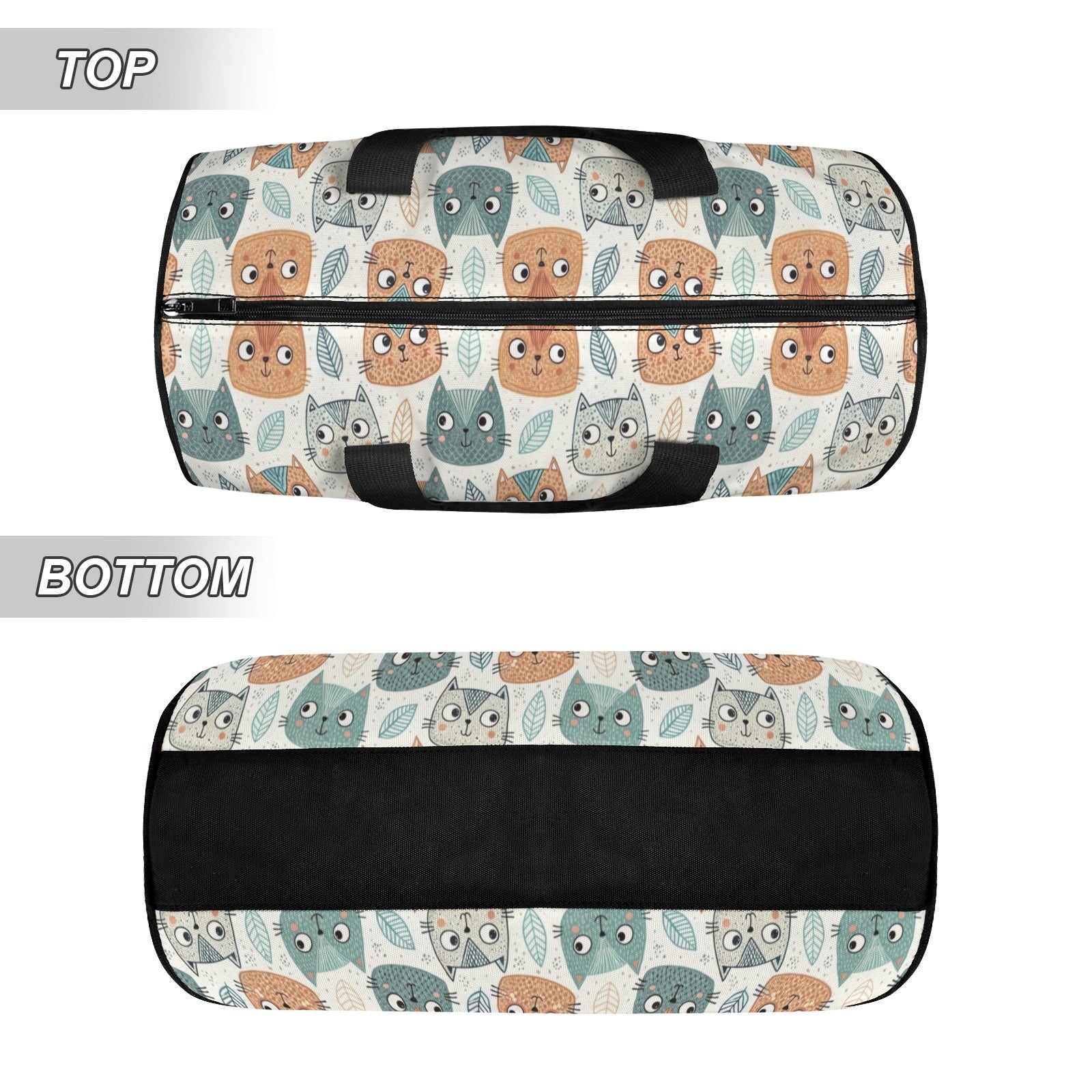 Cute Cat Faces Duffle Bag Duffle Bag Printed Offshore