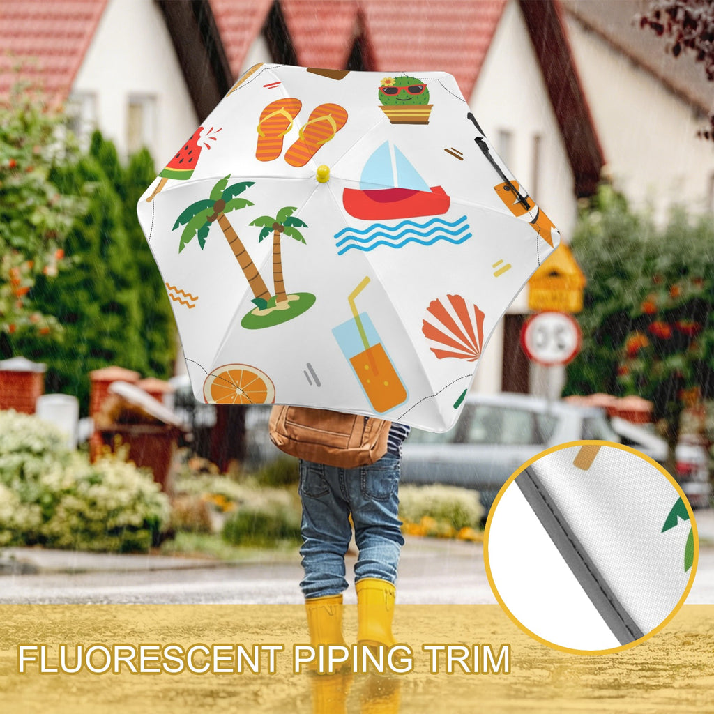 Beach Time Kids Safe Round Corner Umbrella Kids Safe Round Corner Umbrella Printed Offshore Summer Surf