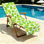 Cute Limes Beach Chair Towel Cover with Side Pockets