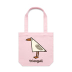 Triangull Geometry Seagull Canvas Tote Bag