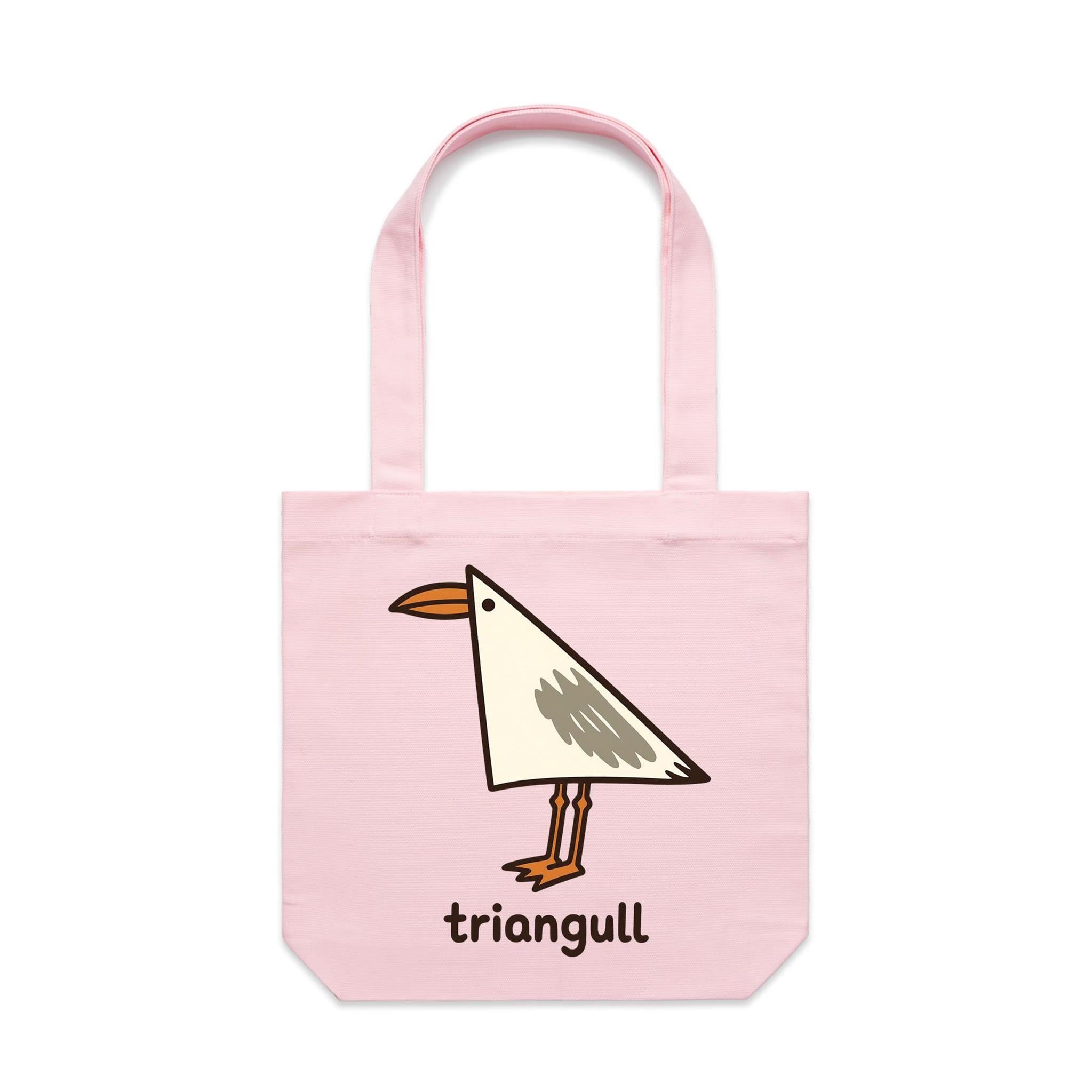 Triangull Geometry Seagull Canvas Tote Bag