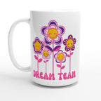 Dream Team - White 15oz Ceramic Mug Default Title 15oz Mug Globally Fulfilled retro