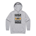 Please Be Patient, I'm From The 1900's Women's AS Colour Hoodie Grey Marle Womens Hoodie Music Printed In Australia Retro