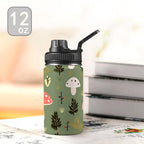 Toadstools - Kids Water Bottle with Chug Lid (12 oz) Kids Water Bottle with Chug Lid Printed Offshore