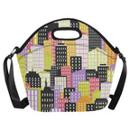 City Scape Neoprene Lunch Bag/Large (Model 1669) Neoprene Lunch Bag Printed Offshore