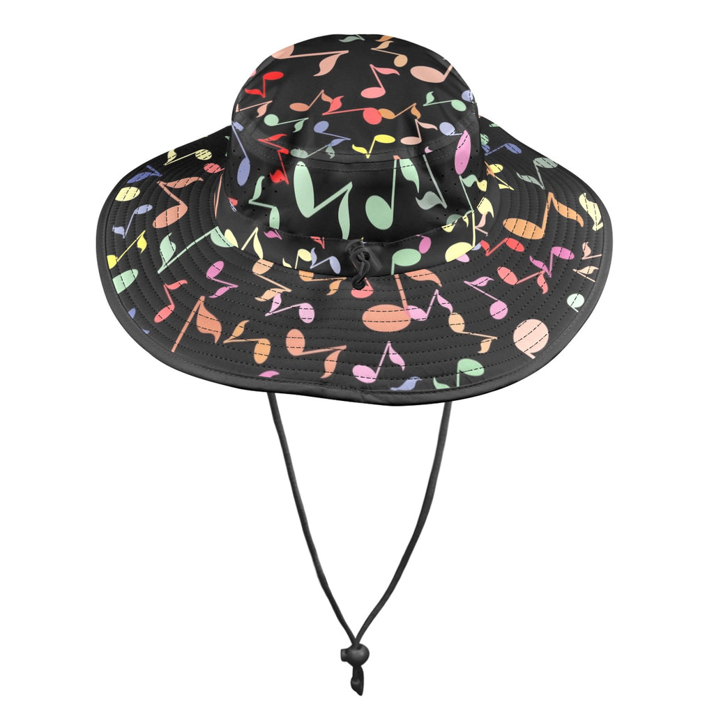 Quavers, Music Notes Wide Brim Bucket Hat Wide Brim Bucket Hat Music Printed Offshore