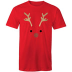 Red Nose Reindeer - Mens T-Shirt Red Mens Christmas T-shirt Christmas Printed In Australia