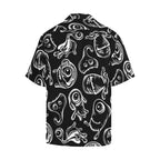 Monsters In Black And White - Mens Hawaiian Shirt
