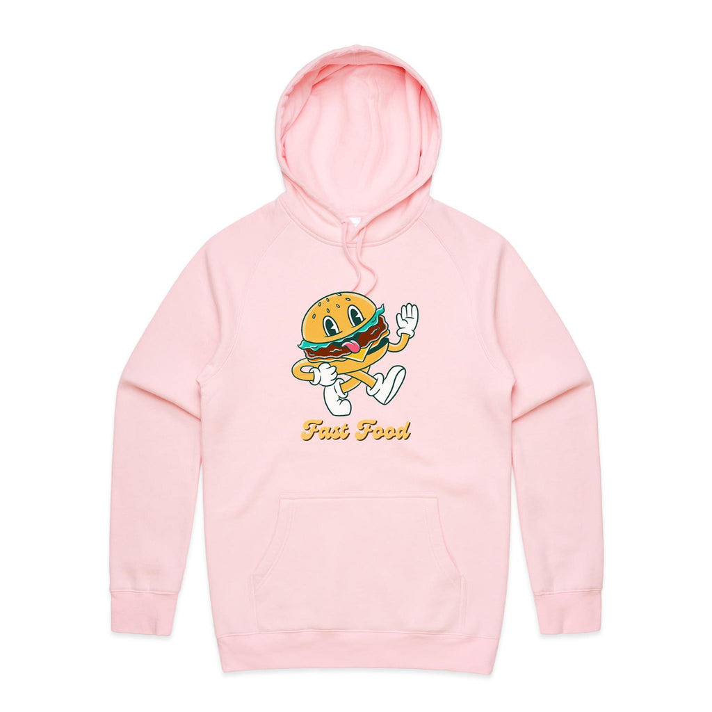 Fast Food - Mens Hoodie Pink Mens Hoodie Food Printed In Australia