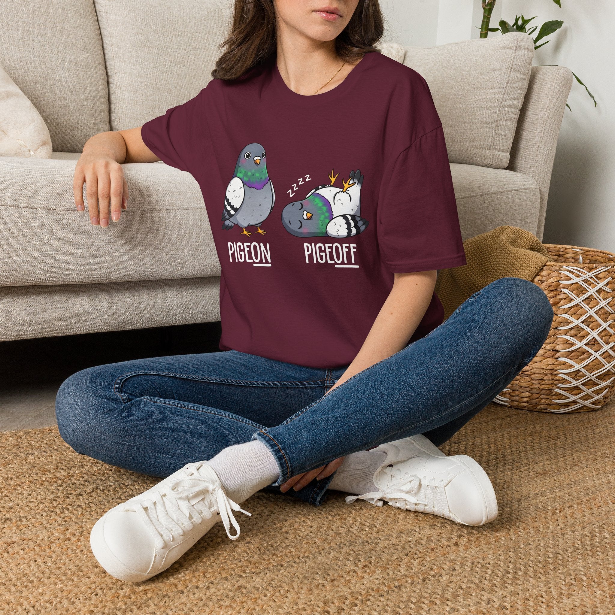 Pigeon vs Pigeoff Unisex T-Shirt Unisex Adult T-shirt Birds Globally Fulfilled
