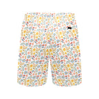 Boho Flowers And Leaves Men's Mid-Length Beach Shorts Men's Mid-Length Beach Shorts Plants Printed Offshore