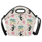 Toucans In Pink Neoprene Lunch Bag/Large (Model 1669) One Size Neoprene Lunch Bag animal Printed Offshore