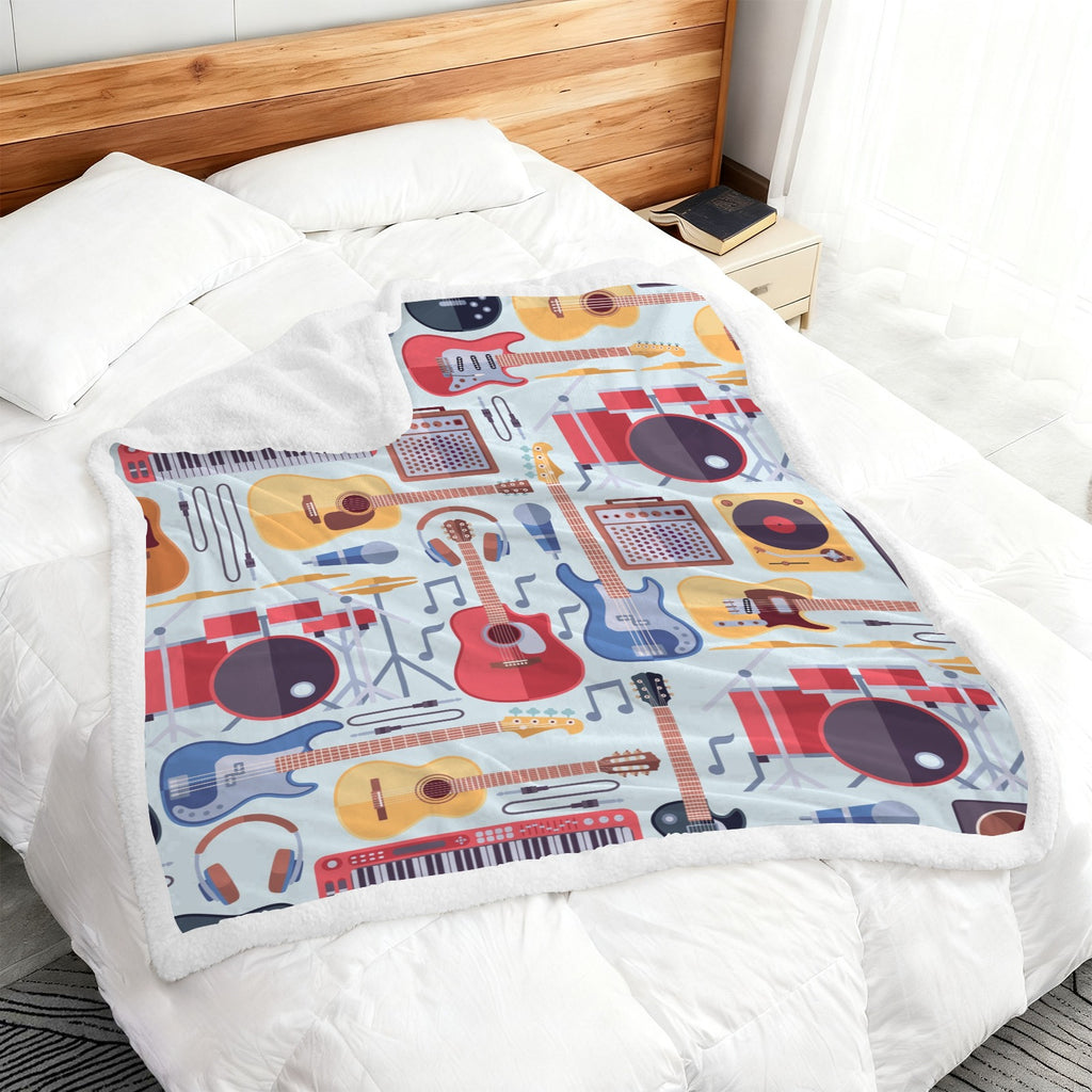 Music Instruments - Double-Layer Fleece Blanket 51"x59"