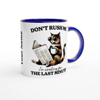 Personalise - Don't Rush Me, Cat - 11oz Ceramic Mug Personalised 11oz Mug animal Globally Fulfilled