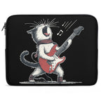 Cat Playing Guitar Laptop Sleeve (Multiple Sizes) black Laptop Sleeve animal Music Printed Offshore