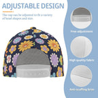 Groovy Flowers Kids Baseball Cap Kids Baseball Hat Printed Offshore Retro