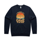 I Paused My Game, Chess - AS Colour Stencil Crew Sweatshirt Navy Sweatshirt Chess Games Printed In Australia
