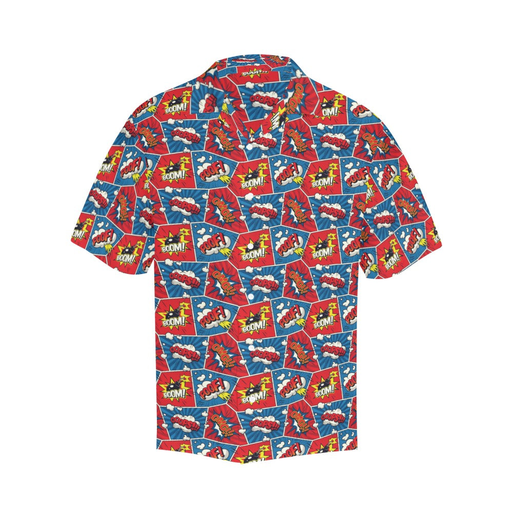 Comic Book Pop Mens Hawaiian Shirt Mens Hawaiian Shirt Printed Offshore