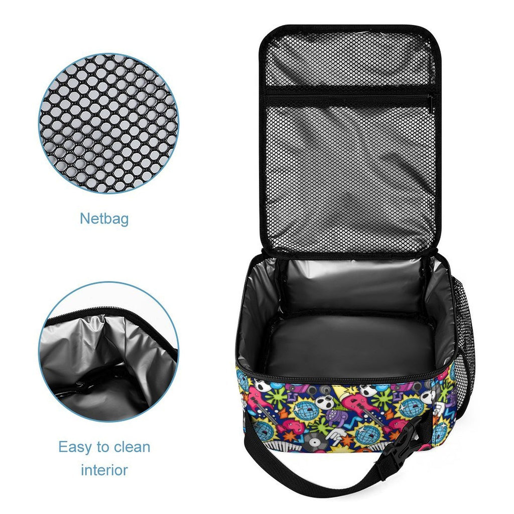 Sticker Music Backpack, Lunch Bag & Pencil Case Set