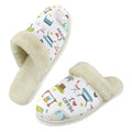 Camping Life Men's Fur Trim Thick-Sole Indoor Slippers 2XL Men's Fur Trimmed Slippers Printed Offshore